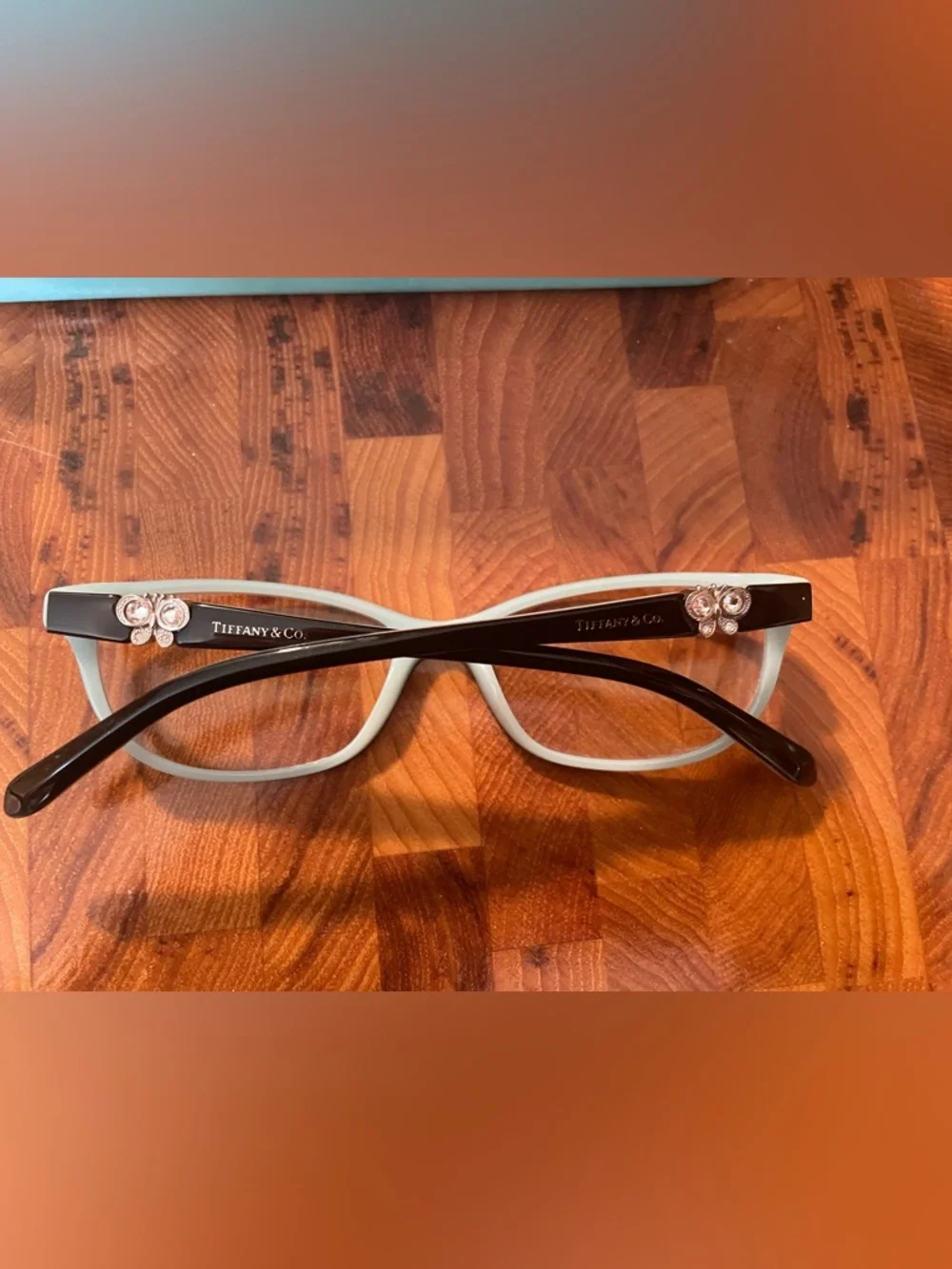 Tiffany & Co. Women's Eyeglass Frames. Black & Blue. Butterfly Accents. TF2051B - Picture 12 of 13